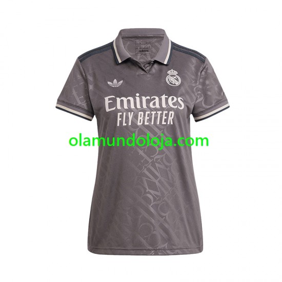 Camisola Real Madrid Mulher Equipamento Terceiro 2024-2025 Manga Curta